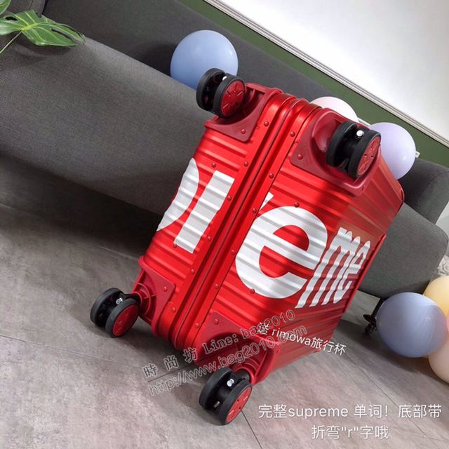 Rimowa拉杆箱 66640 Supreme x rimowa 日默瓦拉箱 全鋁鎂合金 Supreme行李拉杆箱xzx1148